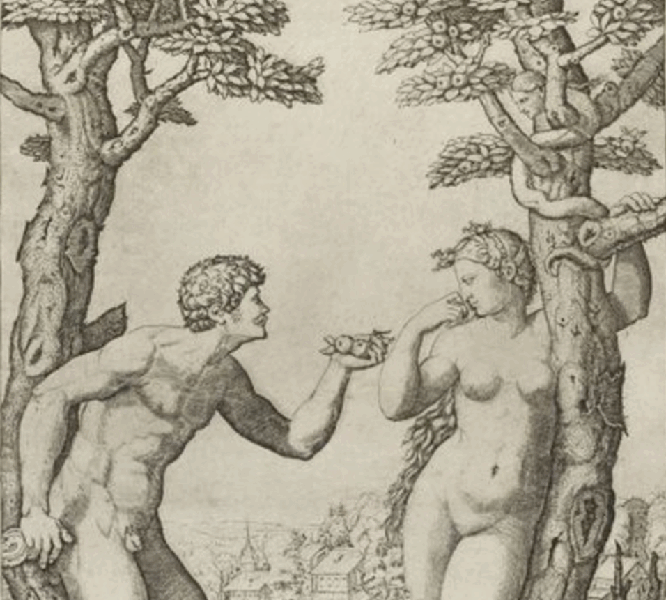 Marcantonio Raimondi, Adam und Eva (nach Raffael)